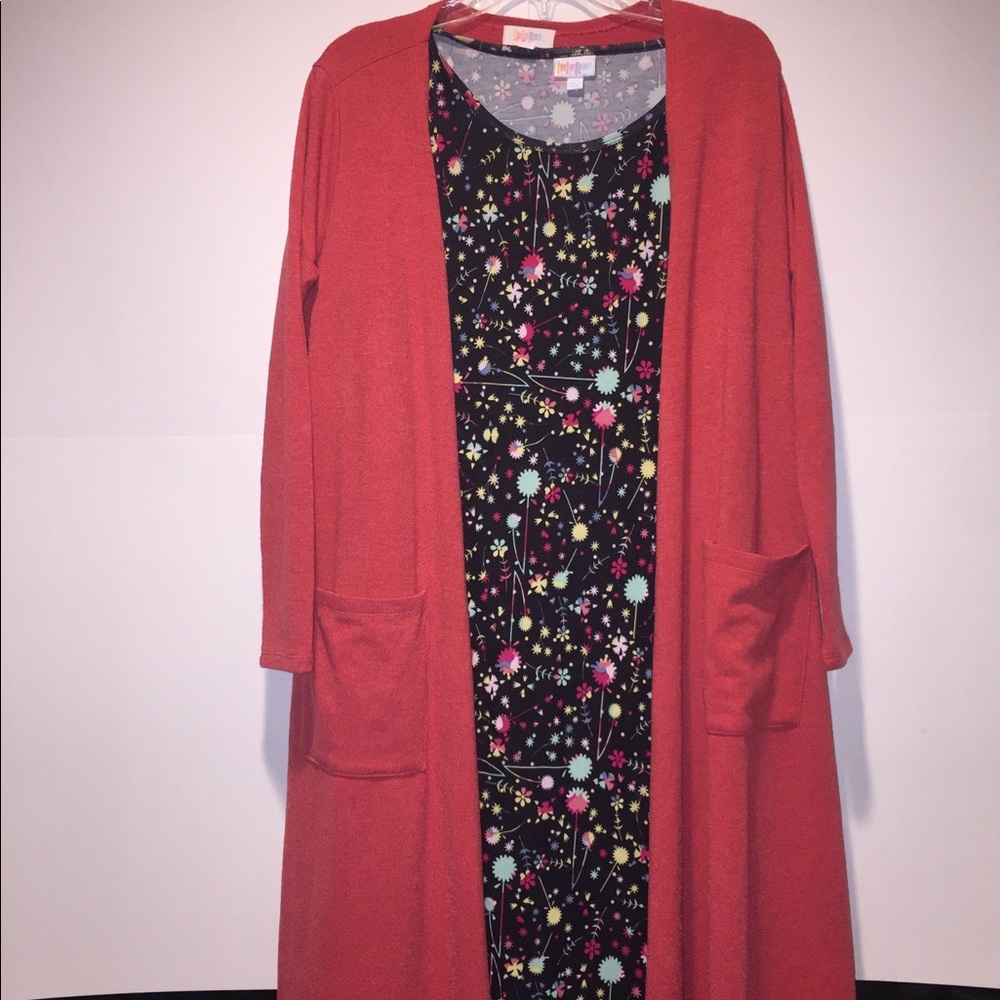 Lularoe 2XL dress black multi color duster M